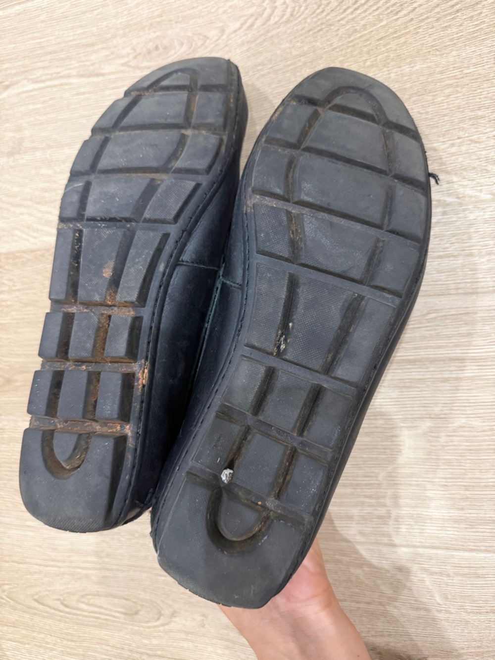 Coach Black Leather Men's Bit-Accent Loafers leather has a lot of scuffs - Picture 6 of 7